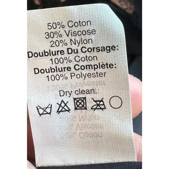 J. Crew Collection Dress Black Pink Strapless Size 14 Sheath Lace Fitted - Picture 12 of 12